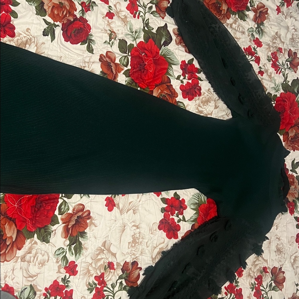 Almost Famous Dark Green Long Sleeve Dress